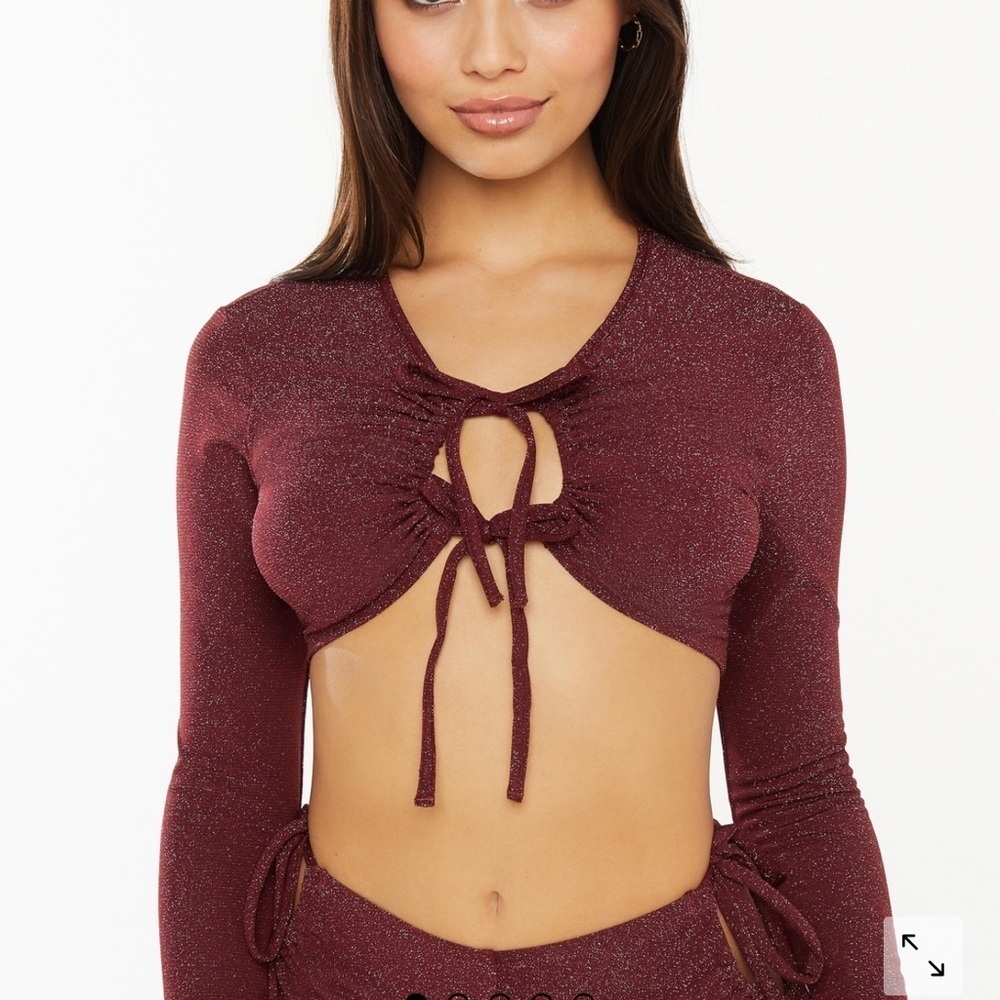 Savage X Fenty | NWOT Sleep & Shine Long Sleeve Crop Top